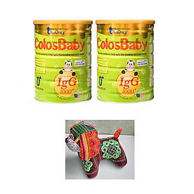 2 hộp sữa non Colosbaby gold 0+ (800g) tặng kèm chú chó nhồi bông dễ thương