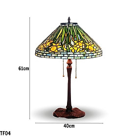 Mua Đèn bàn Tiffany họa tiết ghép mảnh nhiều màu phong cách tân cổ điển TF04