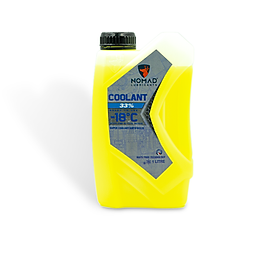 Nước làm mát ô tô, xe máy NOMAD COOLANT Antifreeze -18 độ C, pha sẵn 33%, Chai 1L - Nước làm mát ô tô màu xanh dạ quang nhập khẩu DUBAI