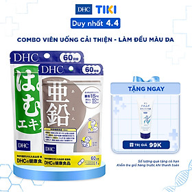 Combo Viên uống DHC Cải Thiện - Làm Đều Màu Da (Kẽm & Adlay)