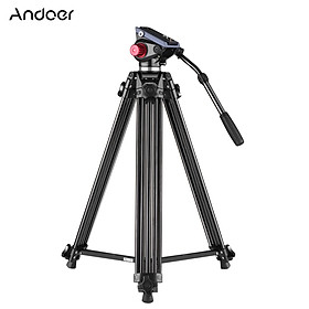 Chân Máy Ảnh Hợp Kim Nhôm Đầu Bi Chất Lỏng Andoer Dành Cho Máy Ảnh Canon Nikon Sony DSLR Và Máy Quay Video DV Kèm Túi Đựng (67 Inch) (Tải Trọng Tối Đa 10Kg)