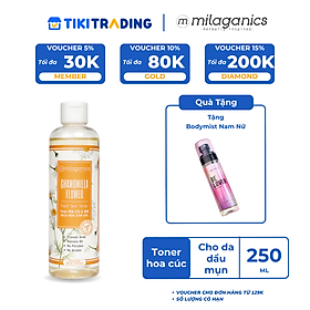 Toner Hoa Cúc & AHA Ngừa Mụn, Kiềm Dầu - Nước Hoa Hồng Dành Cho Da Dầu Mụn MILAGANICS