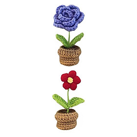 2 Pieces Handmade DIY Beginner Crochet Kit for Adults and Kids Starters