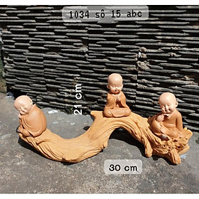 combo bộ 03 tiểu vàng mini+ đế giả gỗ hoặc giả đá