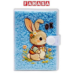 Sổ Teen Bìa Nhựa Lông Mềm A7 - Kẻ Ngang - GOL ME-8004 - Màu Xanh Dương