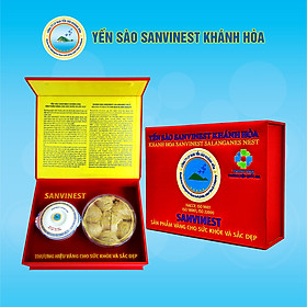 Hộp quà tặng Yến sào Sanvinest Khánh Hòa chính hiệu nguyên tổ sơ chế 50g