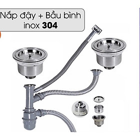 Mua BỘ XIPHON CHẬU RỬA BÁT INOX 304 loại 1 HỐ VÀ 2 HỐ