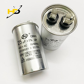 Mua Tụ Khởi Động Điều Hòa CBB65 25uF 450VAC   Tụ Điện Nhôm 2 Chân