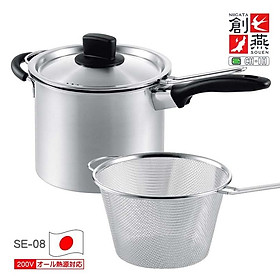 Mua Bộ nồi xửng hấp inox có tay cầm kèm vợt lọc Tsubame 3800ml nội địa Nhật