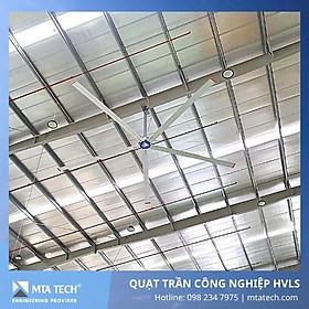 Quạt trần công nghiệp HVLS - 3m (17ft)- Quạt thông thoáng khí không gian lớn như: nhà xưởng, nhà máy, nhà thờ, kho hàng, phòng tập gym, trang trại. Yên tĩnh thị trường Nhật Bản