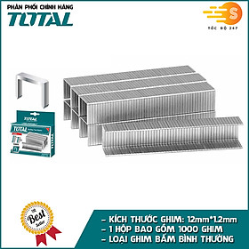Mua Kềm bấm ghim đa năng 3in1 có kèm đinh TOTAL THT31143 - kìm bấm đinh  ghim chữ u  ghim thẳng  có kèm sẵn 3 loại đinh