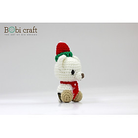 Thú bông len Bobicraft - Gấu treo Noel - Bộ màu