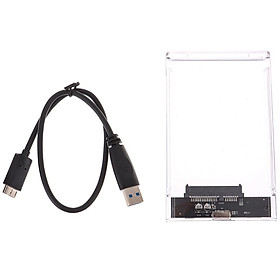 Mua Hộp Đựng Ổ Cứng Di Động HDD/SSD Box 2.5  USB 3.0 Nhựa Trong Suốt Tốc Độ 5gbs