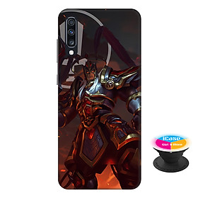 Ốp lưng nhựa dẻo dành cho Samsung A70 in hình Lữ Bố kỵ sĩ âm phủ - Tặng Popsocket in logo iCase - Hàng Chính Hãng
