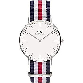 Daniel Wellington Classic Canterbury Silver Watch, 36mm, Nato, for Men and Women
