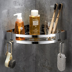 Kệ Góc Nhà Tắm Dán Tường 1 Tầng Inox 304 Cao Cấp - Không Cần Khoan Đục Vô Cùng Tiện Lợi