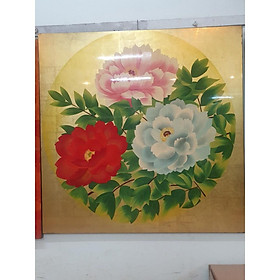 Tranh sơn mài cao cấp Thanh Bình Lê size 60x60 cm treo tường, trang trí nhà cửa, văn phòng, quà tặng tân gia, tặng dịp L