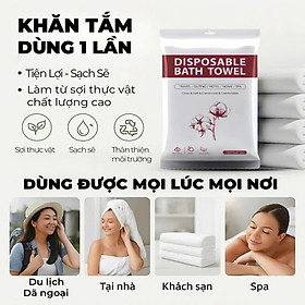 Mua Khăn tắm nén du lịch (70x140cm) bằng cotton thấm hút tốt  dùng một lần tiện lợi - Chính hãng