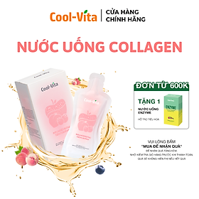 Nước Uống Collagen Peptide 3000mg Coolvita Hỗ Trợ Trẻ Hóa Sáng Da, Hỗ Trợ Dưỡng Tóc và Móng Kết Hợp Vitamin B3 (45ml× 7 túi)/hộp