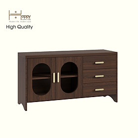 Mua HAPPY FURNITURE   Kệ TV 2 cửa kính 3 ngăn kéo - CHEVY  KTV_077   120cm x 40cm x 64cm DxRxC