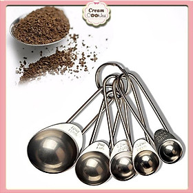 Mua Bộ 5 muỗng/Thìa đong định lượng nguyên liệu inox mẫu 1
