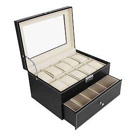 Hộp Đựng Đồng Hồ 10 Chiếc 5 Mắt Kính - 30 x 20 x 16cm