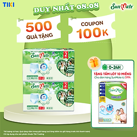 [Mẫu mới] Combo 2 Tã quần SunMate siêu mềm mại G1 mới size XL-14+2 miếng