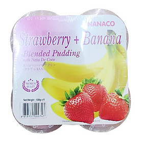 Thạch Pudding Dừa Nanaco 108G 108G X 4Cups Lốc