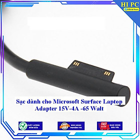 Sạc dành cho Microsoft Surface Laptop Adapter 15V-4A -65 Walt - Kèm Dây nguồn - Hàng Nhập Khẩu