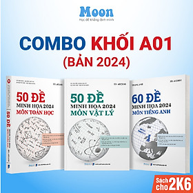 Hình ảnh Bộ đề trắc nghiệm khối A1: 3 Sách luyện đề minh hoạ ôn thi tpht môn toán lý anh moonbookA