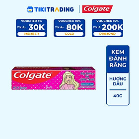 Kem Đánh Răng Colgate Trẻ em Barbie Hương Dâu 40G (Bao bì ngẫu nhiên)