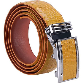 Thắt Lưng Nam Da Cá Sấu Gai Bụng Huy Hoàng HT4258 - Vàng Nghệ