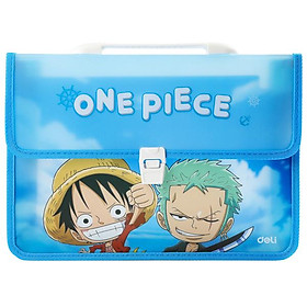 Cặp Tài Liệu Học Sinh A4 2 Ngăn One Piece - Deli EF621 - Xanh Dương