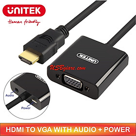 Cáp chuyển hdmi ra vga unitek y6333 - hàng chính hãng
