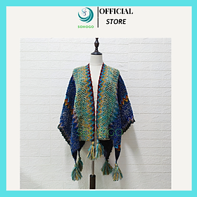 Áo Choàng Cardigan Dệt Kim Phối Bóng Lông Màu Sắc Thời Trang Xuân Thu Xinh Xắn Cho Nữ Nhiều Màu Sắc Phong Cách Tua Rua Mới