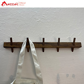 Mua Móc Treo Quần Áo Gắn Tường Màu Nâu Rustic- Móc Gỗ Treo Quần Áo Anzzar - Móc Treo Tường Gỗ Tự Nhiên-M01