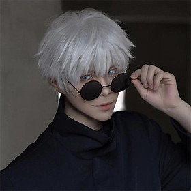 Kính râm Mắt tròn nhỏ mắt kính thủy tinh thời trang Cosplay