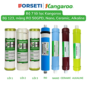 Combo 7 lõi lọc nước Kangaroo hàng chính hãng dùng cho máy lọc nước Kangaroo KG104A KV ( không có đèn UV)