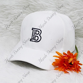  Nón kết nhung thêu chữ B nhung mịn thời trang dành cho cả nam và nữ, có đuôi tăng giảm size