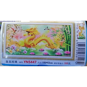 Tranh đính đá con rồng vàng  -YN5447