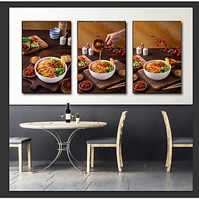 (HCM)Tranh treo tường tráng gương nem nướng nha trang trang trí quán ăn, nhà hàng kèm đinh treo