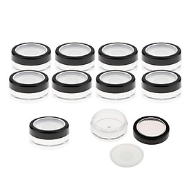 10x Empty Loose Powder Container Powder Puff Case Cosmetic Storage Jars