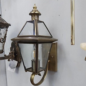 Đèn tường đồng treo tường ngoài trời, đèn ngoài trời, đèn trang trí, đèn sân vườn, đèn đồng, đèn treo cột, đèn gắn tường