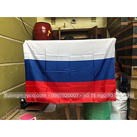 Quốc Kỳ Nga 1x1,5m in thẩm thấu 1 lớp vải