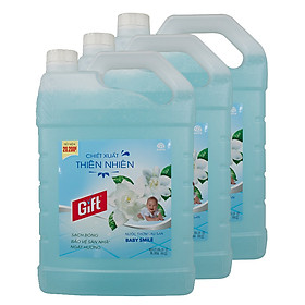 Thùng 3 can Nước Lau sàn Gift Hương Baby Smile 3.8KG