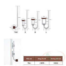 Đầu sủi co2 Chihiros Nano Diffuser khuếch tán trộn bọt co2 mịn bể thủy sinh