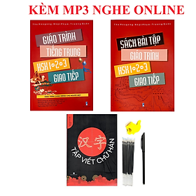 Sách - Combo:Giáo trình Tiếng Trung HSK1-2-3 giao tiếp - kèm sách bài tập+ Tập viết chữ Hán+KÈM MP3 NGHE ONLINE