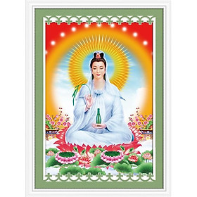 Mua Tranh Đính Đá QUAN ÂM BỒ TÁT (ĐÁ ABC CAO CẤP). Kích Thước: 50cm x 38cm