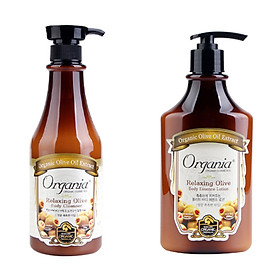 Combo sữa tắm 750g và sữa dưỡng thể 400g chiết xuất từ olive Ogrania