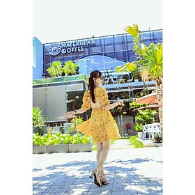 Đầm lụa hàn siêu nữ tính dạo phố